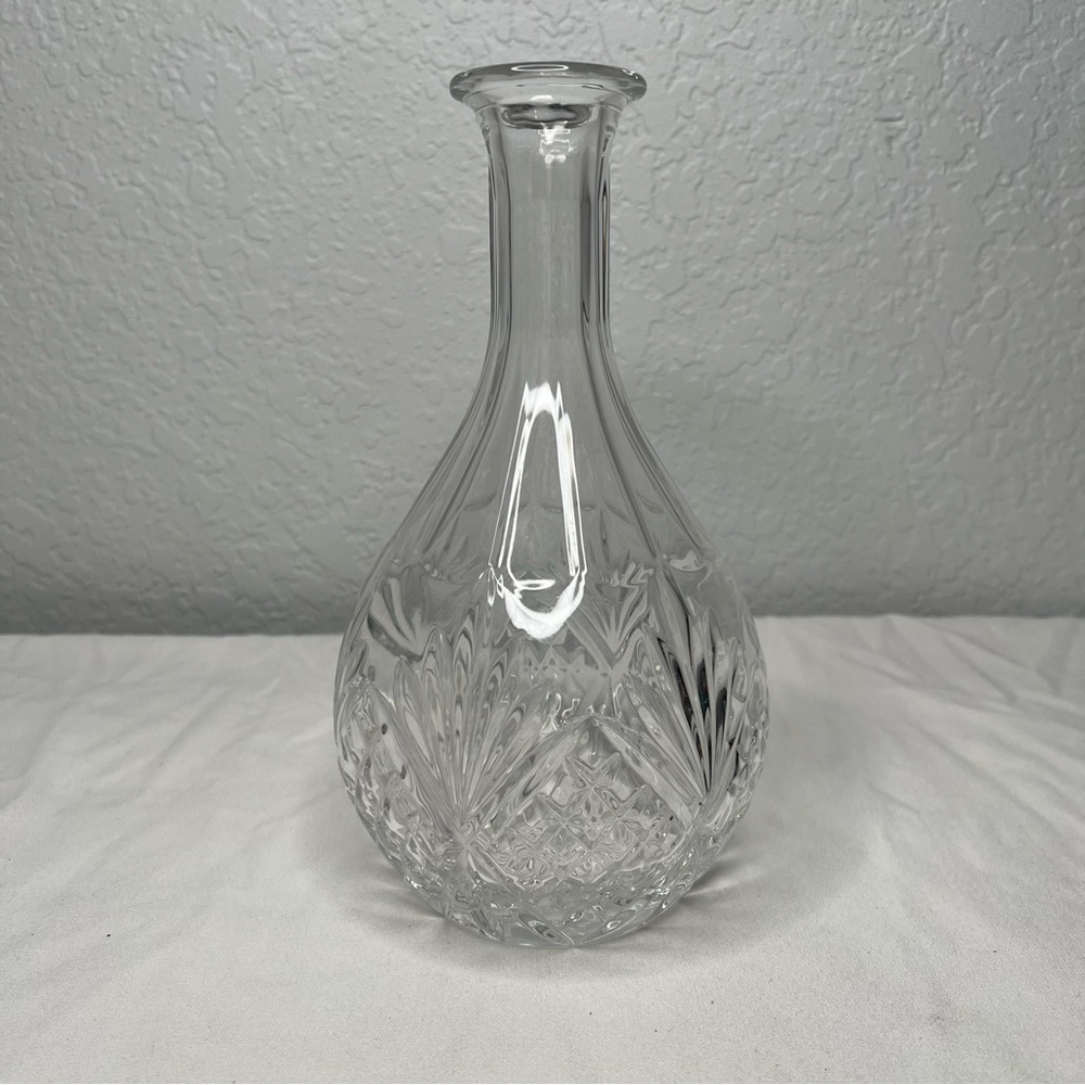 Vintage 24% Lead Crystal Liquor Decanter Made in Poland 9” NO LID Wine Bourbon